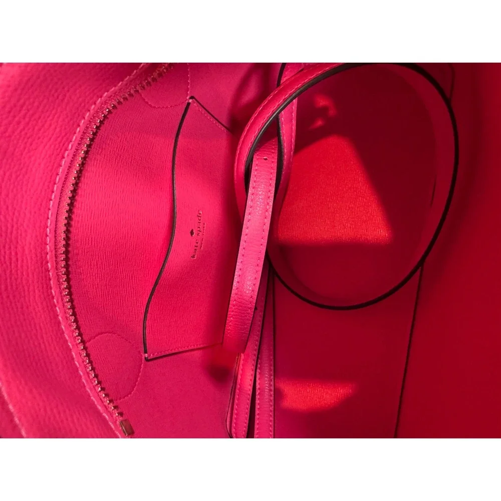 Kate Spade New York Staci Satchel and Wallet Set Pink Crossgrain Leather